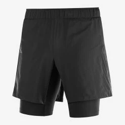 Meilleure vente ✨ SALOMON AGILE TWINSKIN SHORT M Black 👍