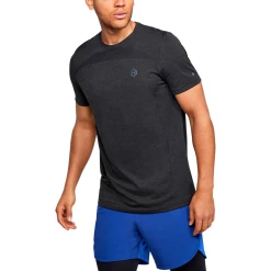 Remise ⭐ Fitness Homme Under Armour T-shirt Under Armour Rush™ Seamless Fitted NOIR ✨
