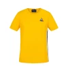 Sortie ❤️ Mode- Lifestyle Garçon Le Coq Sportif T-shirt Enfant Le Coq Sportif Bat N°1 JAUNE 🌟