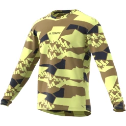 Top 10 🎉 Course A Pied Homme Adidas T-shirt Manches Longues Adidas Terrex Primeblue Trail Graphic JAUNE 🛒