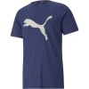 Nouveau 😉 Running Homme Puma Puma - T-shirt De Sport Performance Heather - Manche Courte - Technologie Drycell - Bleu - Homme BLEU 👏