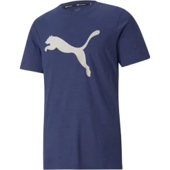 Nouveau 😉 Running Homme Puma Puma - T-shirt De Sport Performance Heather - Manche Courte - Technologie Drycell - Bleu - Homme BLEU 👏