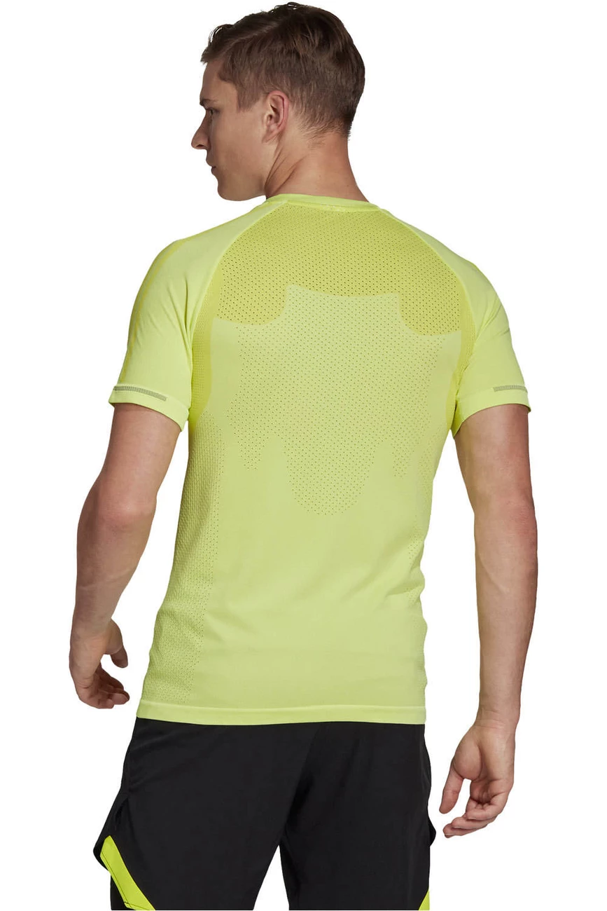 Acheter 💯 Running Homme Adidas Primeknit Tee M JAUNE 😍 – Image 3